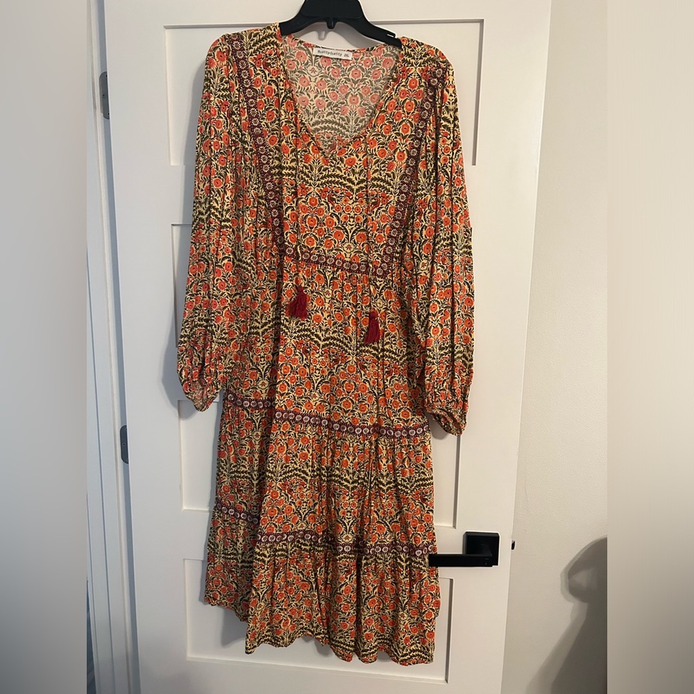 Floral tassel dress